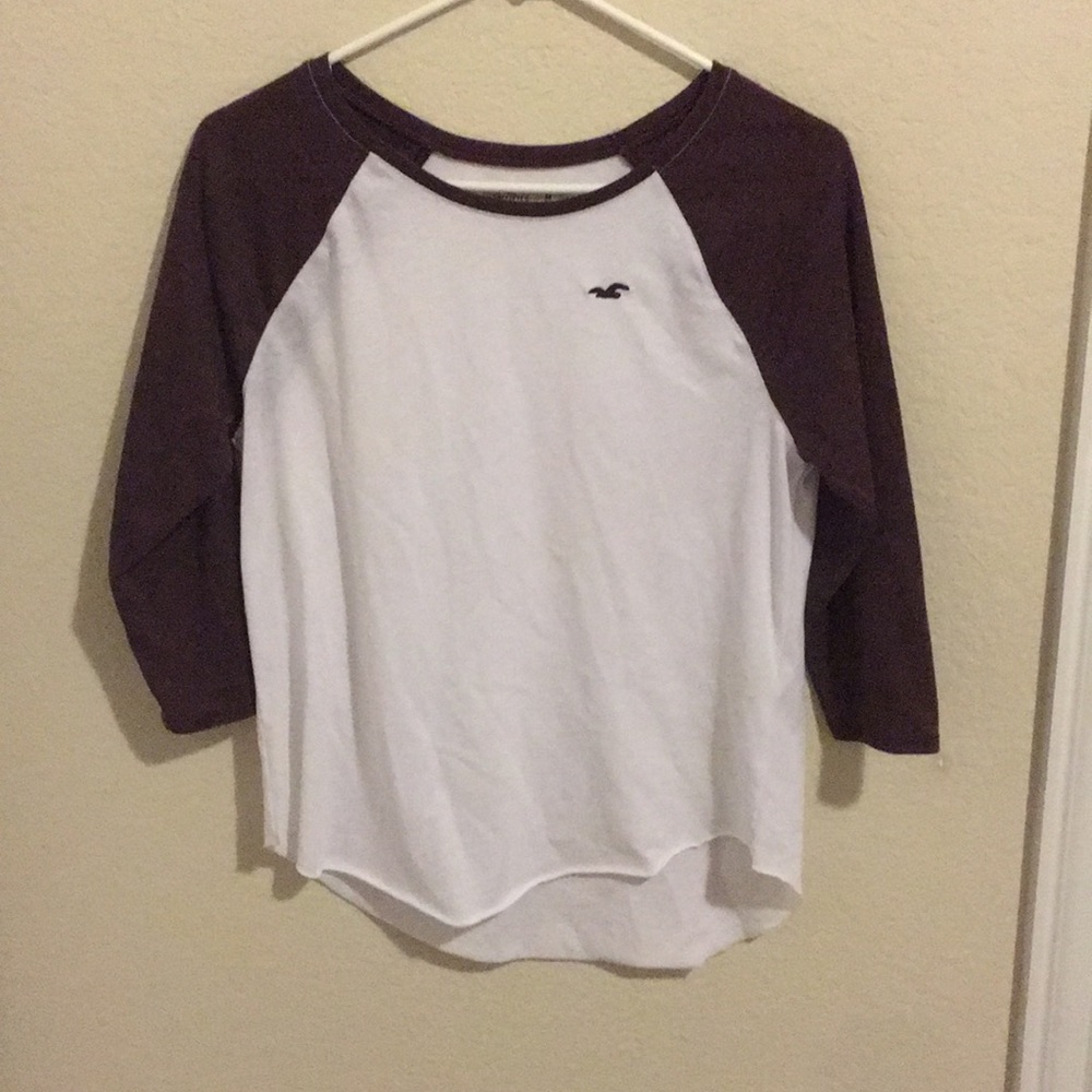 Hollister maroon mid sleeve